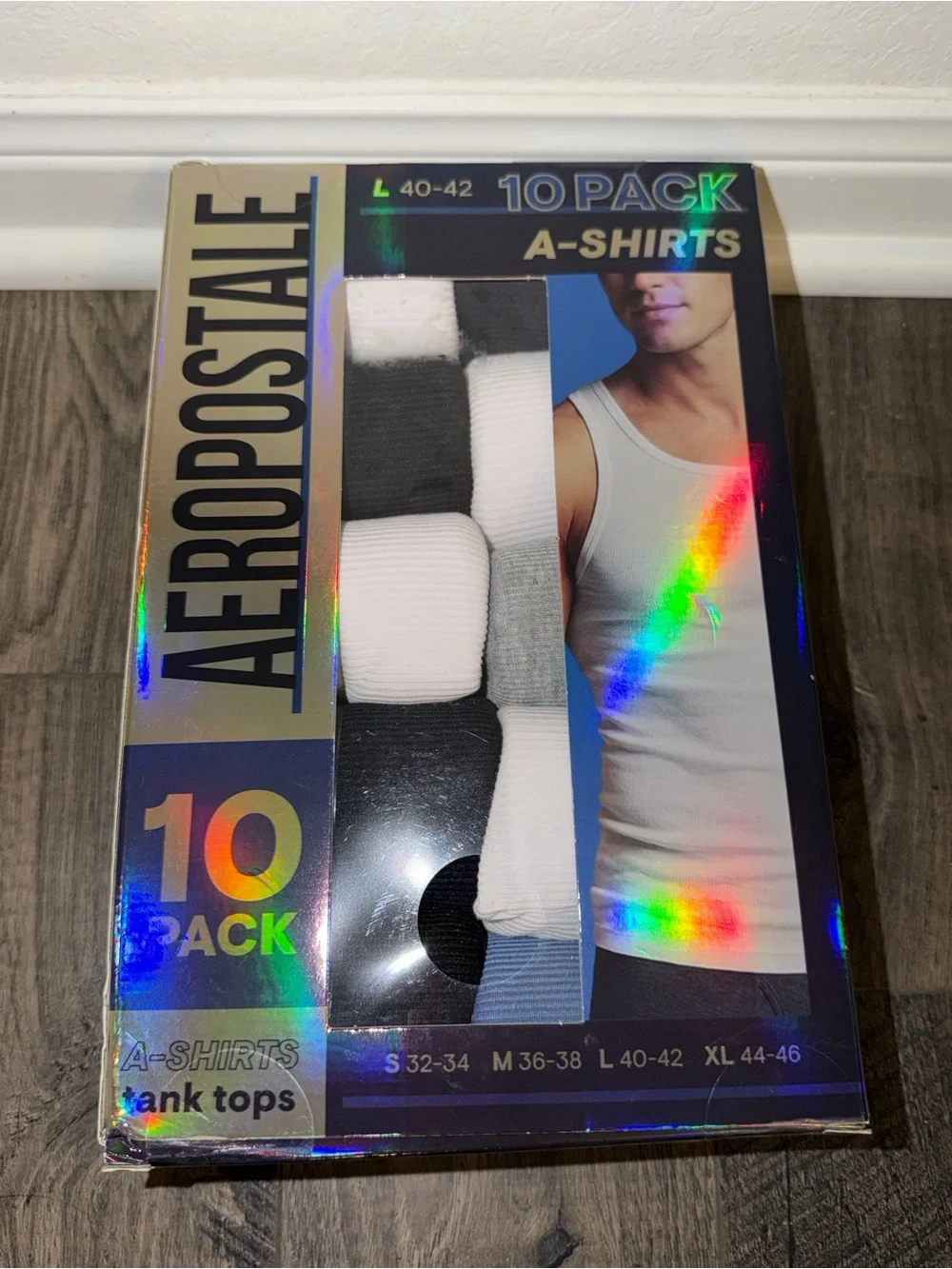 Aeropostale Men's 10-Pack A-Shirts Tank Tops